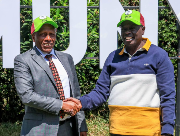 A file photo of Dr Thuo Mathenge with DCP Leader Rigathi Gachagua.
